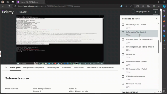 SQL - Banco de dados com SQLite3 – Screenshot 4