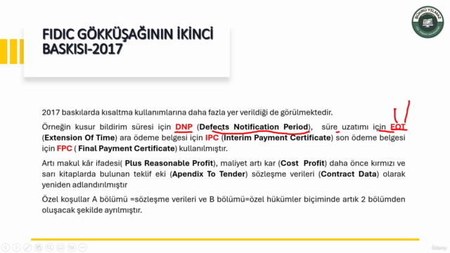 Uluslararası Sözleşmeler ve FIDIC Kırmızı Kitap Eğitimi – Screenshot 3