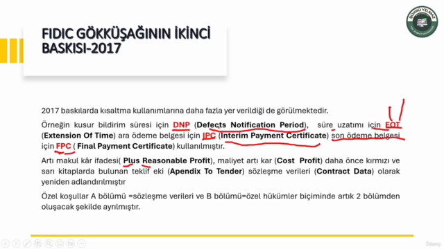 Uluslararası Sözleşmeler ve FIDIC Kırmızı Kitap Eğitimi – Screenshot 4