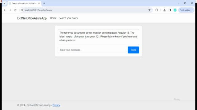 Azure Cognitive/AI Search With Azure Open AI using .NET Core – Screenshot 4