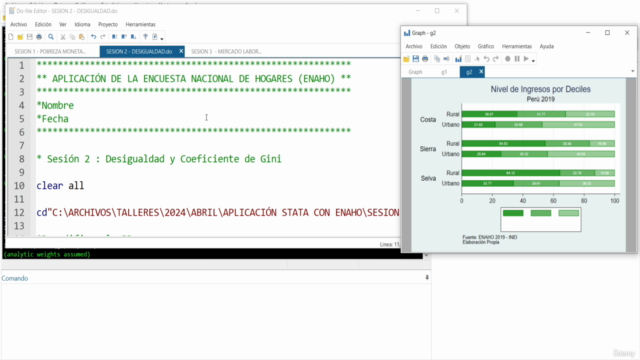 STATA : Manejo de Base de Datos ( ENAHO ) – Screenshot 3