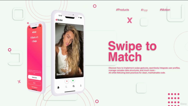 Tinder iOS Clone with Ex-Meta Engineer | SwiftUI | iOS 17 – Screenshot 1