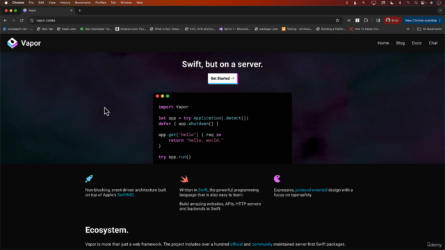 Workshop Recording - Introduction to Vapor in Swift – Screenshot 1