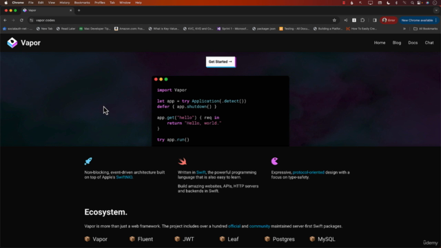 Workshop Recording - Introduction to Vapor in Swift – Screenshot 2