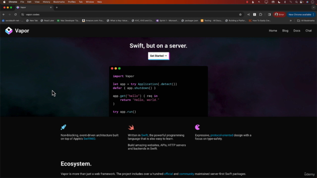 Workshop Recording - Introduction to Vapor in Swift – Screenshot 4