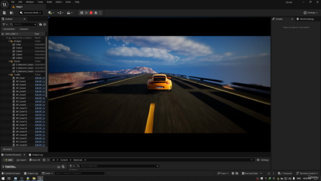 Unreal Engine 5.4 C++ Conduite d'une voiture pour débutants – Screenshot 1