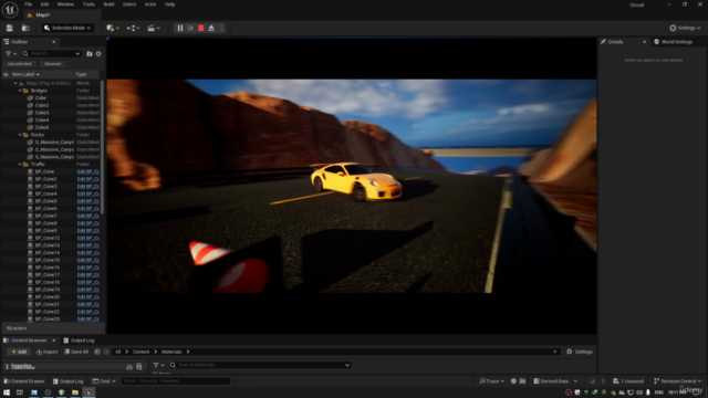 Unreal Engine 5.4 C++ Conduite d'une voiture pour débutants – Screenshot 3