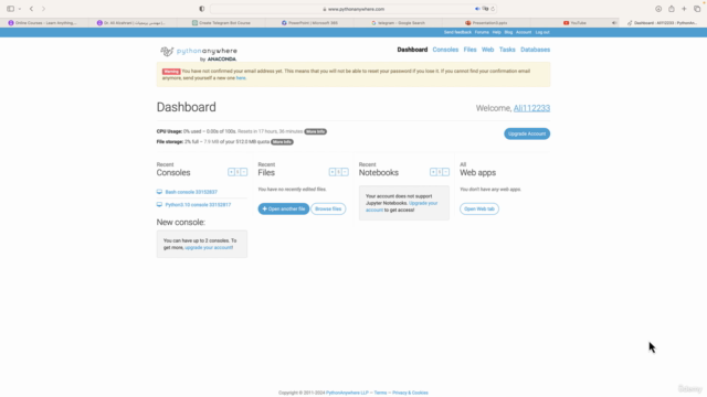 تطوير بوت على تيليجرام باستخدام لغة بايثون – Screenshot 4