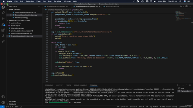Building Fire & Smoke Detection with OpenCV, Keras, and CNN – Screenshot 4