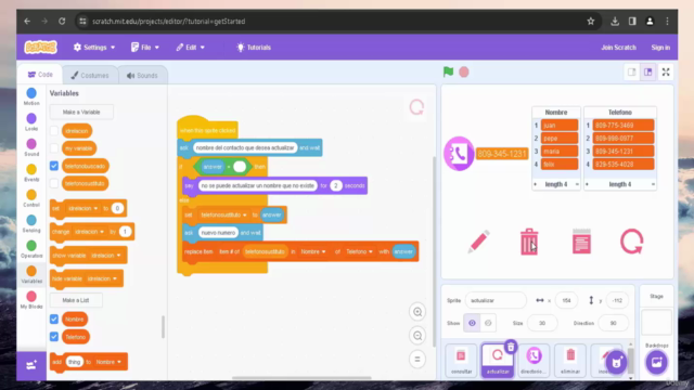 Creación de base de datos con Scratch – Screenshot 1
