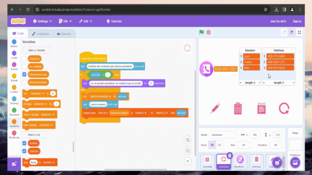 Creación de base de datos con Scratch – Screenshot 2