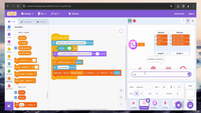 Creación de base de datos con Scratch – Screenshot 3