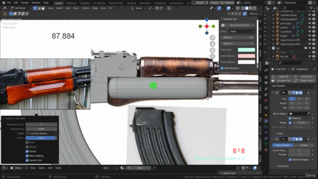 NEW. Weapon modeling for AAA games in Blender . – Screenshot 2