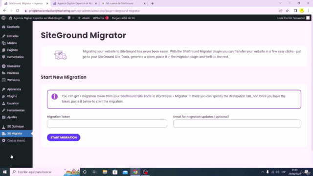 SiteGround Migrator: Migra tu Web con WordPress a SiteGround - Screenshot_01