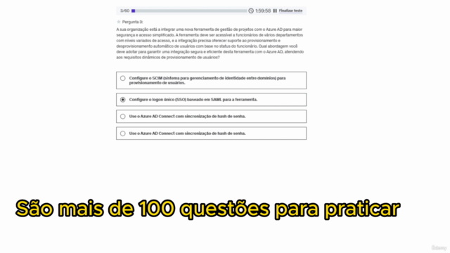 Simulado SC-300 Administrador de Identidade e Acesso – Screenshot 3