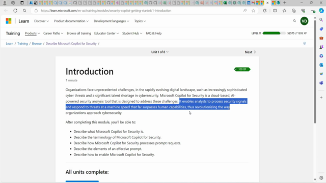 Microsoft Copilot for Security – Screenshot 1