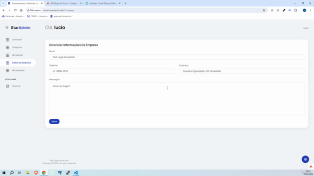 Estacionamento com Codeigniter 4, MongoDB, PostgreSQL, MySQL – Screenshot 3