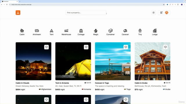 Mastering Next.js 14 - Build Airbnb Clone from Scratch – Screenshot 1