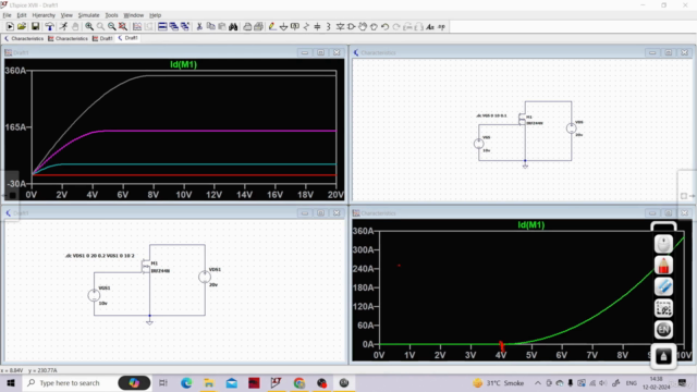 Analog Electronics:- Design MOSFET Amplifiers using LTspice – Screenshot 1