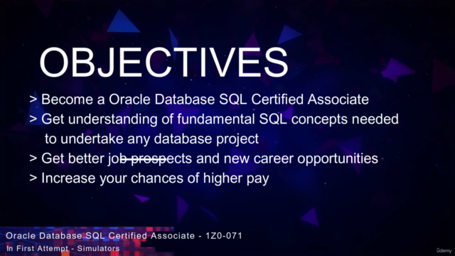 Oracle Database SQL Certified Associate 1Z0-071 updated 2024 - Screenshot_01