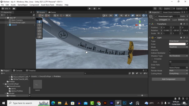 Blender: Create a sword for unity 3d asset store – Screenshot 2