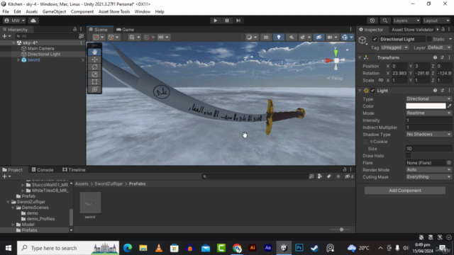 Blender: Create a sword for unity 3d asset store – Screenshot 4