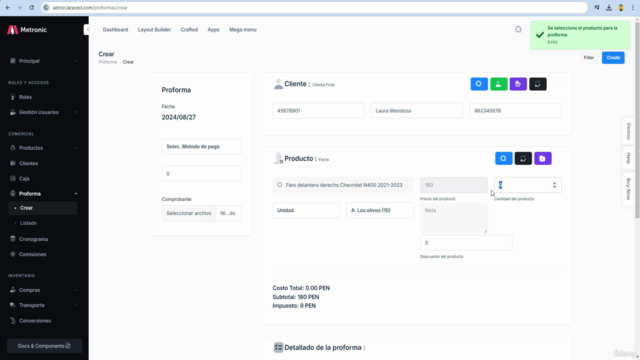 Crea tu plataforma CRM Y ERP fullstack con LARAVEL Y ANGULAR – Screenshot 2