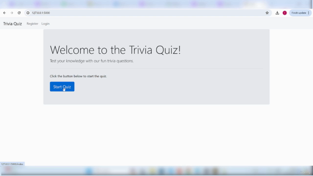 Mastering Flask: Building a Secure Trivia Quiz Application – Screenshot 2