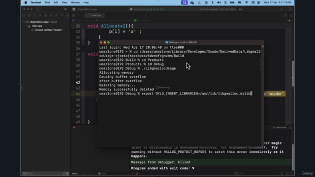 Debugging C/C++ Memory Issues on macOS – Screenshot 3