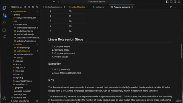 Machine Learning Primer with JS: Regression (Math + Code) – Screenshot 2
