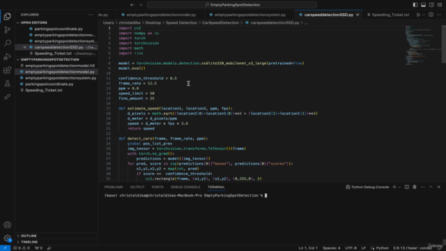 Detecting Car Speed & Empty Parking Spot with Pytorch & CNN – Screenshot 1