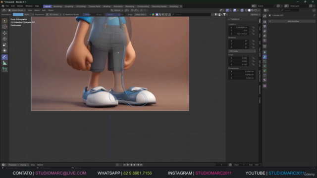 Mascote 3D com blender para Iniciantes – Screenshot 1