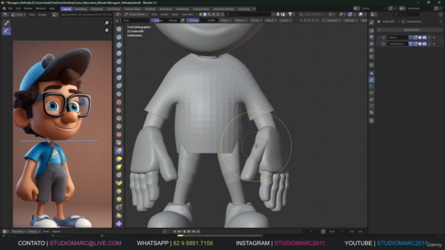 Mascote 3D com blender para Iniciantes – Screenshot 2