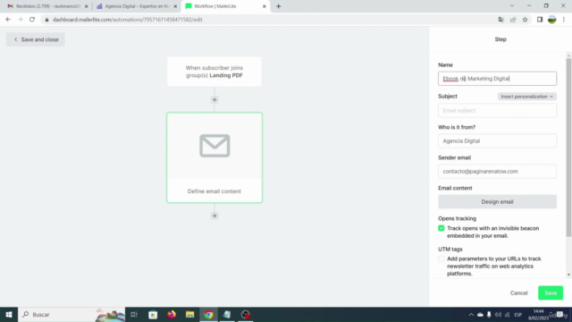 Curso Básico de MailerLite: Crea Automatizaciones de Correo – Screenshot 2