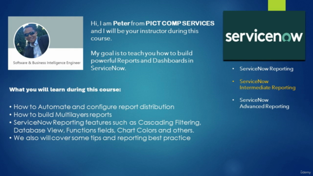 ServiceNow Intermediate Reporting – Screenshot 1