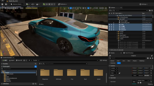 Unreal Engine 5: Creating Cinematic Car Scenes – Screenshot 3