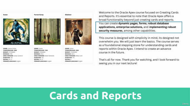 Introduction to Oracle Apex Cards and  Reports(2024) – Screenshot 2
