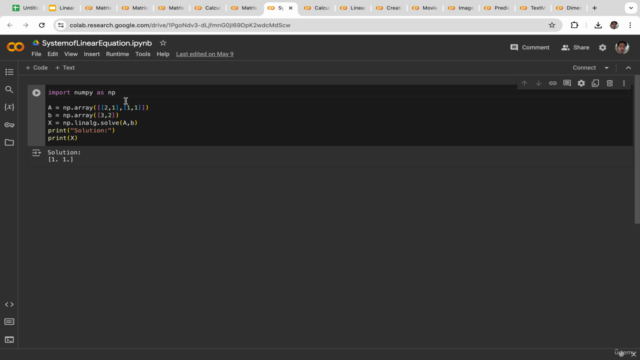 Computational Linear Algebra with Python & NumPy – Screenshot 2