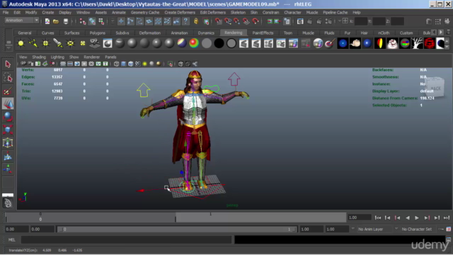 Creating a Game Character in Maya and Unity – Screenshot 2