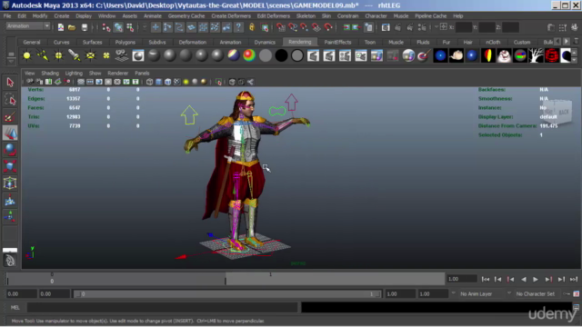 Creating a Game Character in Maya and Unity – Screenshot 3