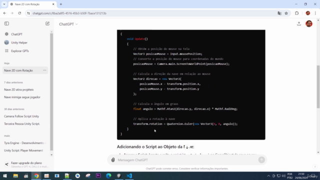 UNITY do zero com ChatGPT e C# – Screenshot 2