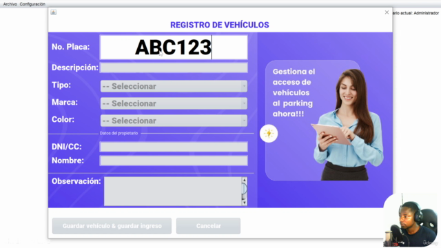 Java - Crea Sistema para Parqueadero Completo Paso a Paso – Screenshot 1