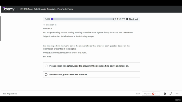 DP-100 Azure Data Scientist Associate - Prep Tests Exam – Screenshot 1