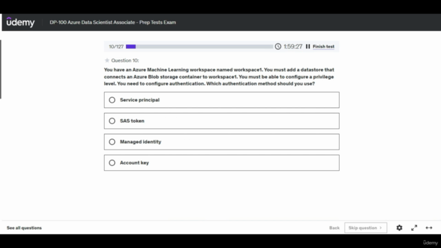 DP-100 Azure Data Scientist Associate - Prep Tests Exam – Screenshot 2
