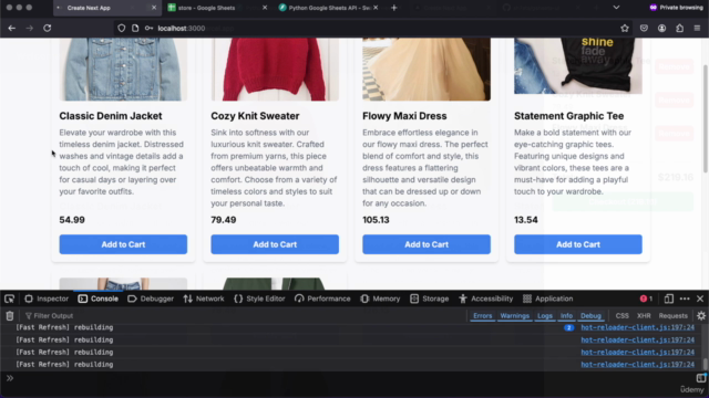 Building Full Stack Python Web Apps Backed By Google Sheets – Screenshot 4