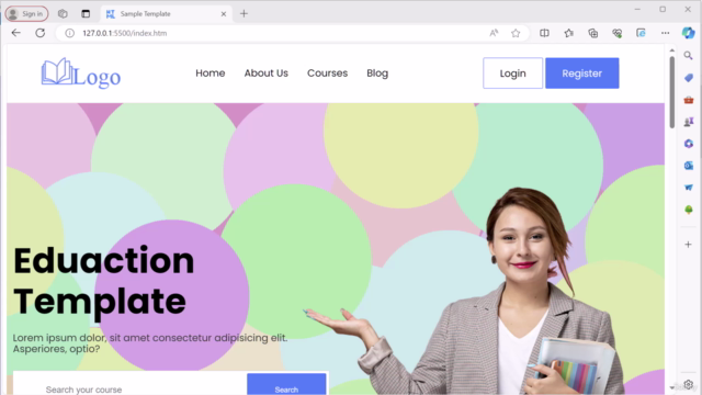 Design a Website Template using HTML5 & CSS3 – Screenshot 2