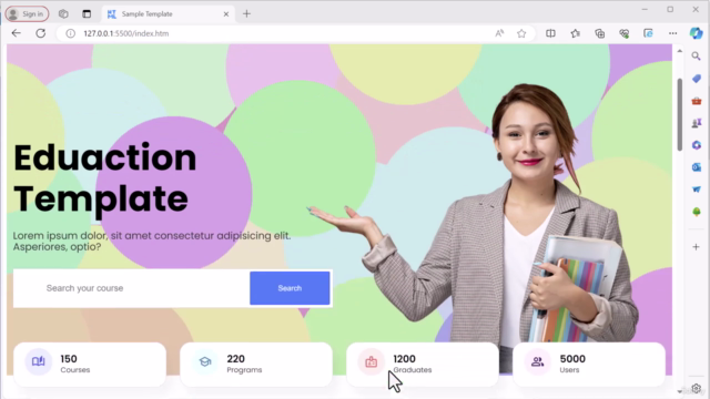 Design a Website Template using HTML5 & CSS3 – Screenshot 3