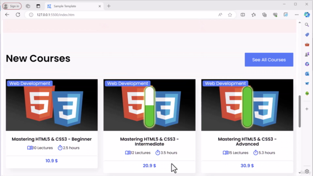 Design a Website Template using HTML5 & CSS3 – Screenshot 4