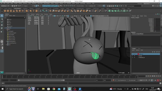 Creating a Stylized Horror Character in Maya 2022 – Screenshot 3