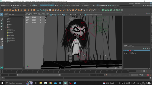 Creating a Stylized Horror Character in Maya 2022 – Screenshot 4